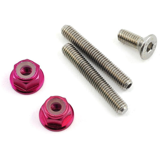 175RC Titanium Lower Arm Stud Kit (Pink)