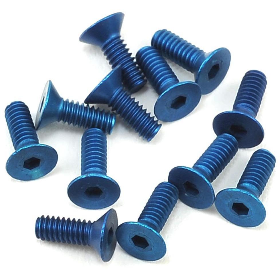 175RC RC10F6 Aluminum Wing Screws (Blue)