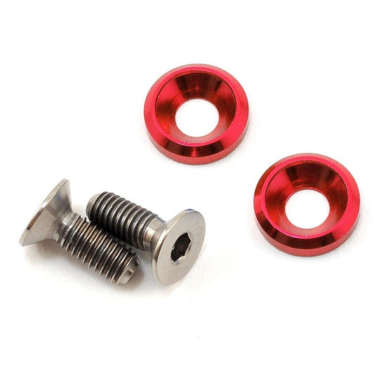 175RC 3x8mm Titanium Motor Screws (Red)