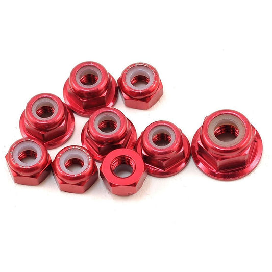 175RC Aluminum RB6.6 Lightweight Nut Kit (9) (Red)