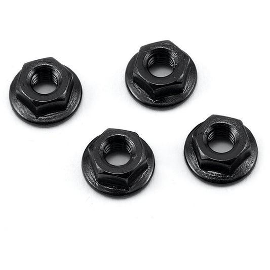 175RC Aluminum 4mm Serrated Wheel Nuts (Black)