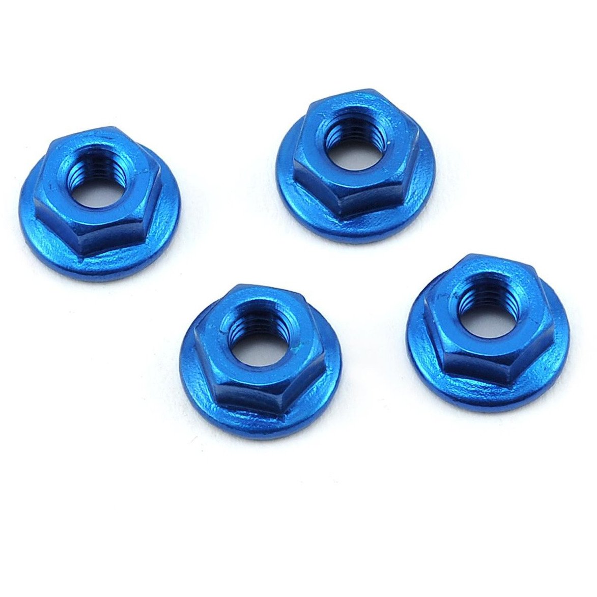 175RC Aluminum 4mm Serrated Wheel Nuts (Blue)