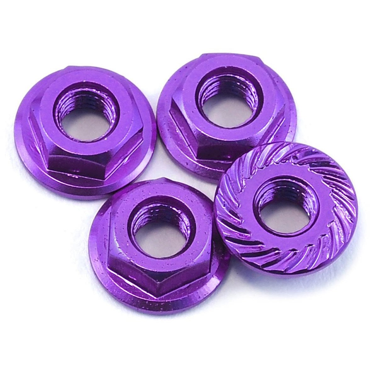 175RC Aluminum 4mm Serrated Wheel Nuts (Purple)