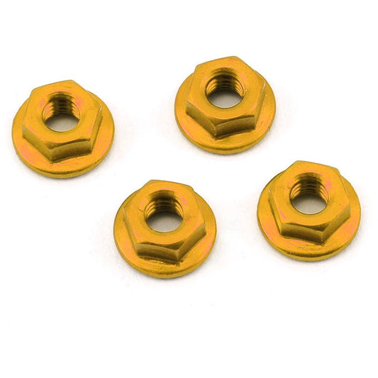 175RC Aluminum 4mm Serrated Wheel Nuts (Gold)