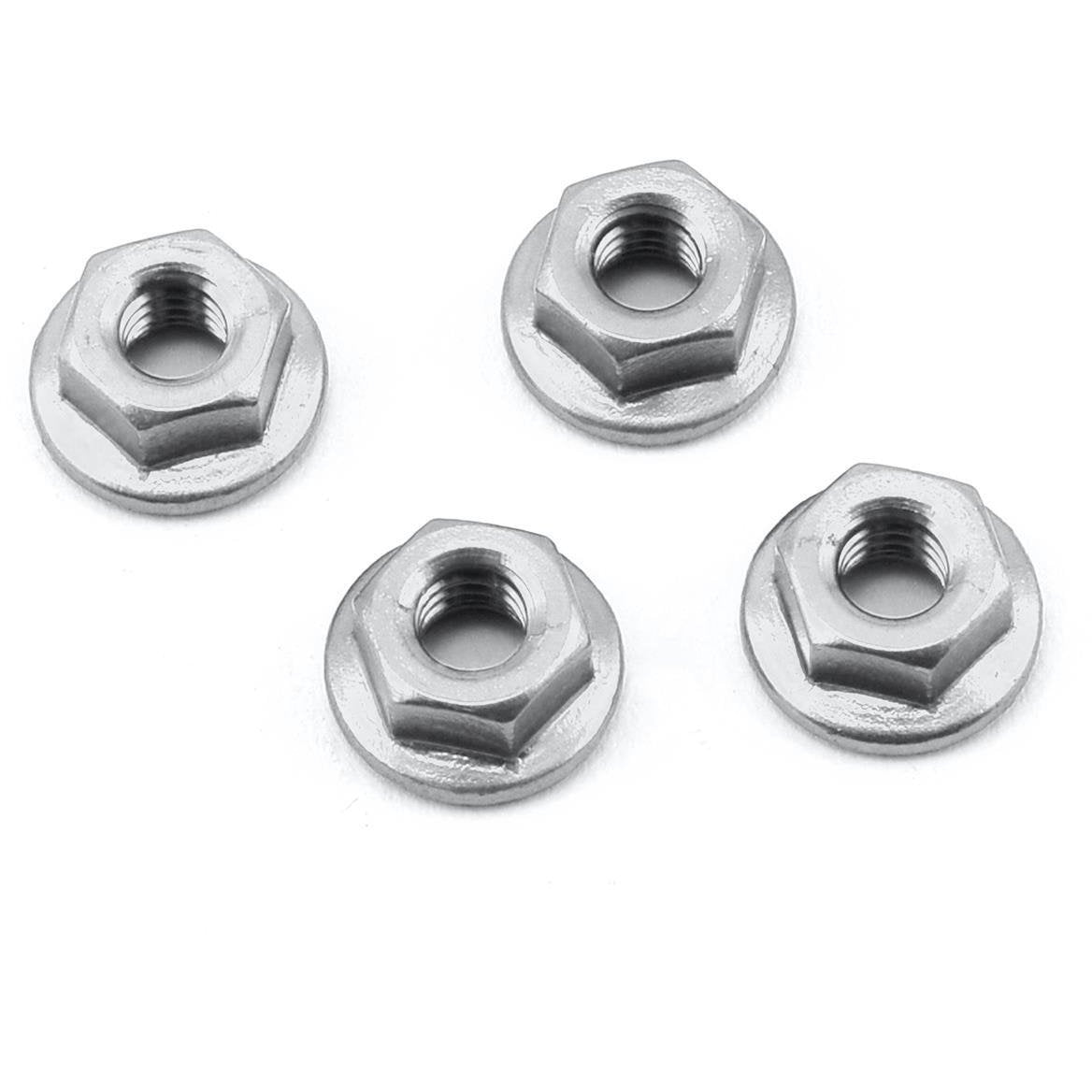 175RC Aluminum 4mm Serrated Wheel Nuts (Silver)