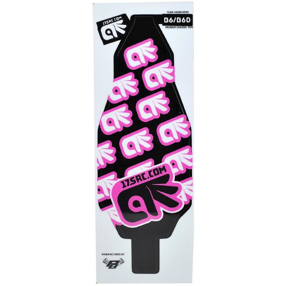 175RC B6/B6D Chassis Skin (Pink/Black)