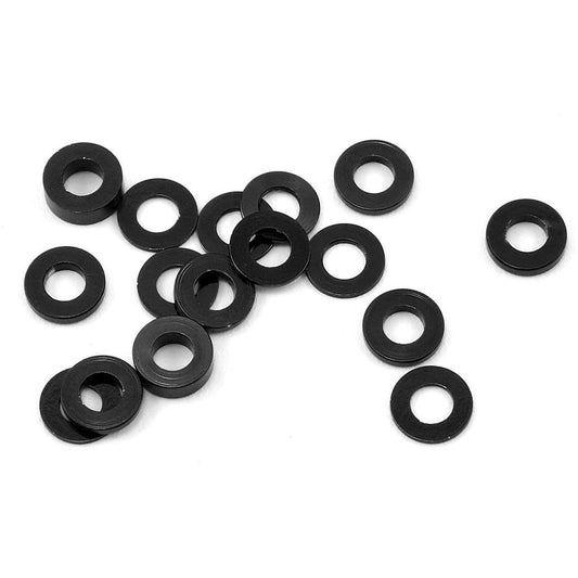 175RC Aluminum B6/B64/YZ2 Machined Hub Spacers (16) (Black)