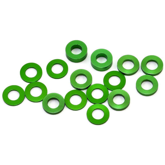 175RC B6/B64/YZ2 Aluminum Hub Spacer Set (Green)