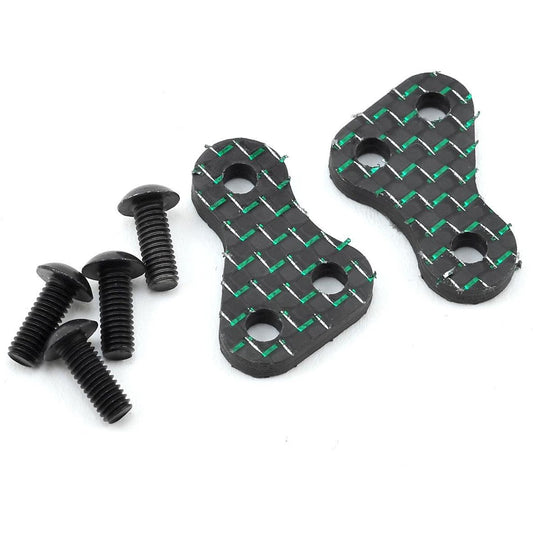 175RC B6/B6D Carbon "Money" +1 Steering Block Arms (2) (Green)