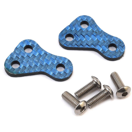 175RC +1.5 Carbon Fiber B6.1/B6.1D Steering Block Arm (Blue) (2)