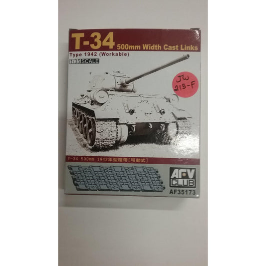 1/35th scale. T-34 500mm width cast links type 1942 from AFV Club - Swasey's Hardware & Hobbies