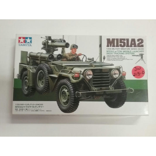 1/35th scale. M151A2 W/Tow Missle Launcher (M220 Tracking System) *tripod included for dismounted tow display from Tamiya-Military Miniatures Series no.125 - Swasey's Hardware & Hobbies