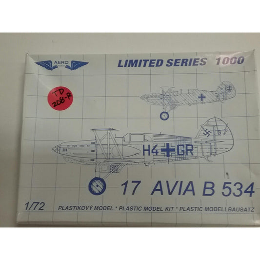 1/72nd scale. 17 Avia B 534 from Aeroteam - Swasey's Hardware & Hobbies