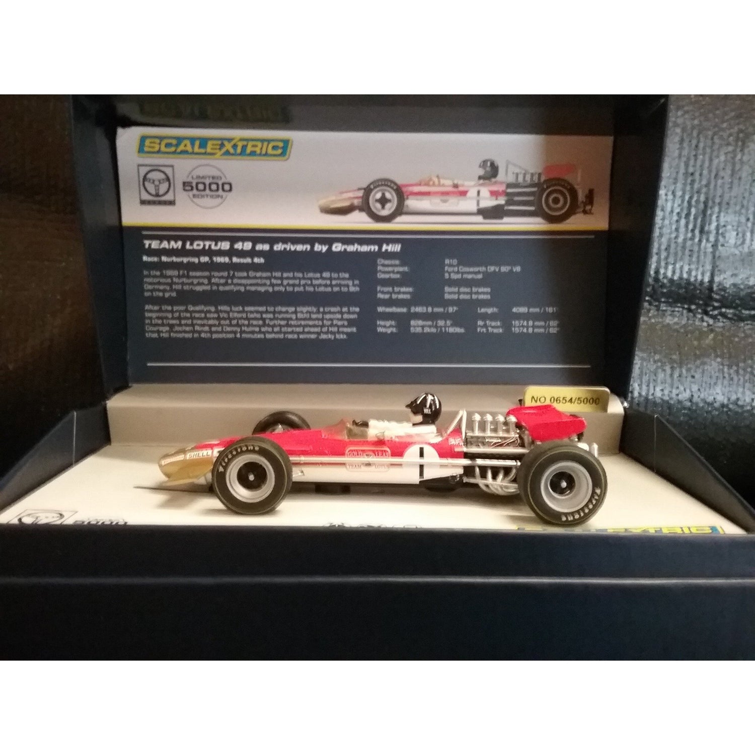 C3701A Scalextric Team Lotus 49 as driven by Graham Hill - Swasey's Hardware & Hobbies