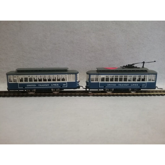 HO Scale AHM United Transit Lines Trolley Set