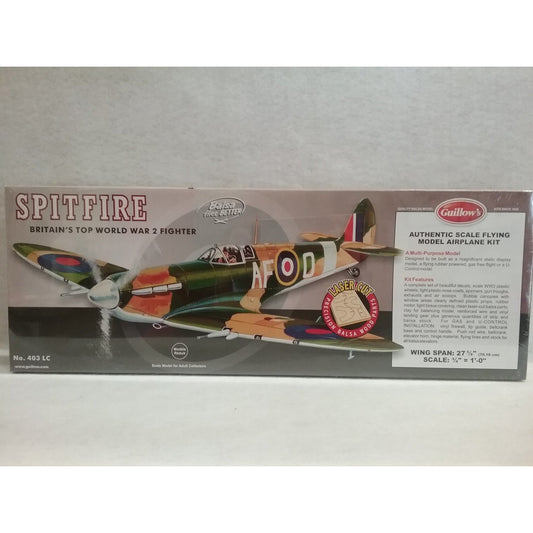 1/16 Guillow's #403LC Balsa Wood Model Spitfire