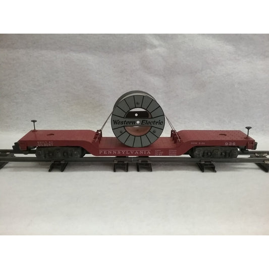 S Gauge American Flyer Pennsylvania Fishbelly Flat car #936