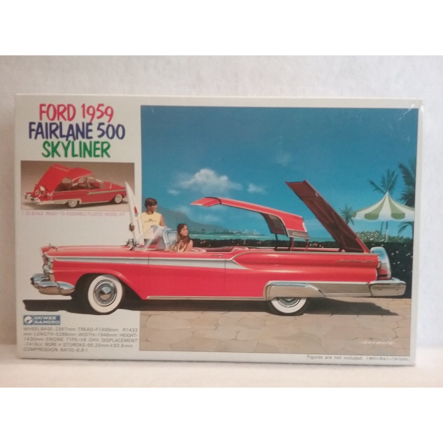 1/32 Scale Gunze Sangyo 1959 Ford Fairlane 500 Skyliner