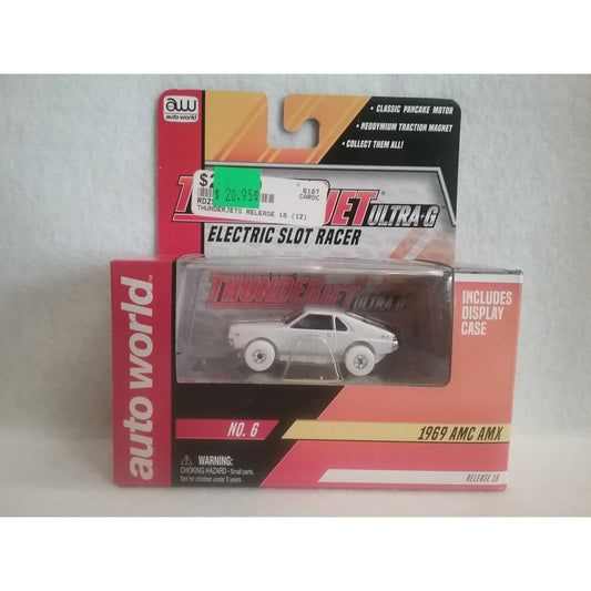 HO Scale Auto World 1969 AMC AMX (White)