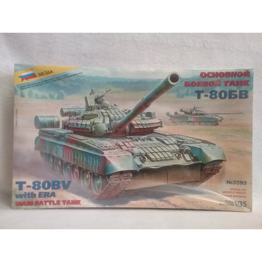 1/35 Scale Zvezda #3592 T-80BV With ERA Main Battle Tank