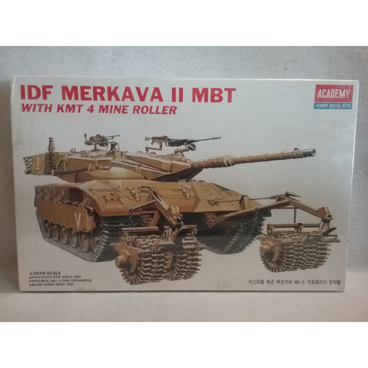 1/35 Scale Academy #1359 IDF Merkava II MBT With KMT 4 Mine Roller
