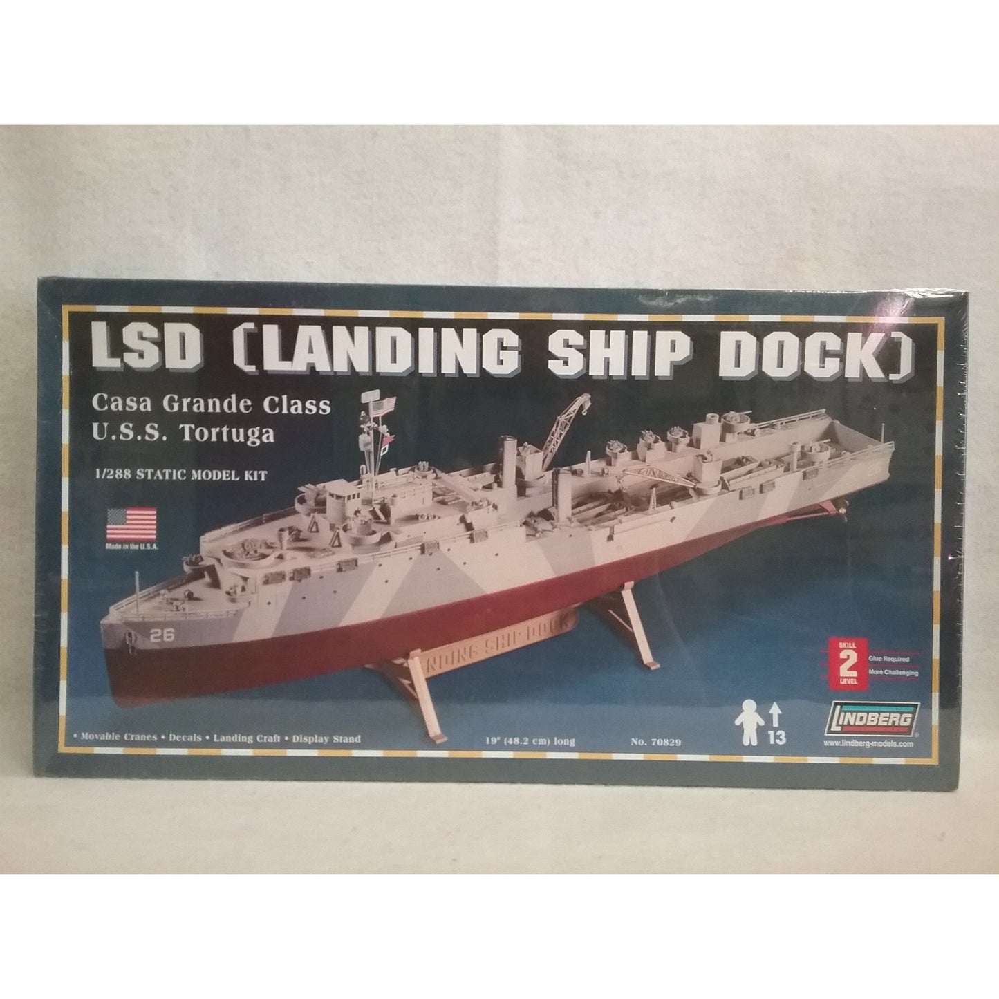 1/288 Scale Lindberg #70829 LSD Casa Grande Class U.S.S. Tortuga