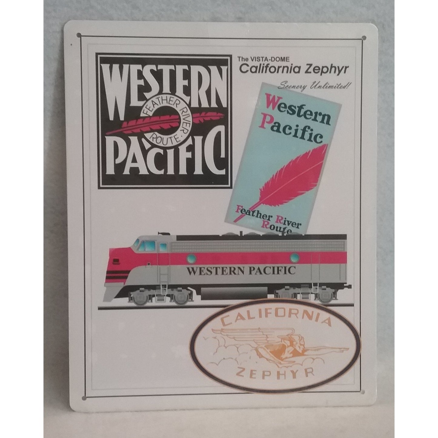 California Zephyr Western Pacific Metal Sign