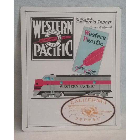 California Zephyr Western Pacific Metal Sign