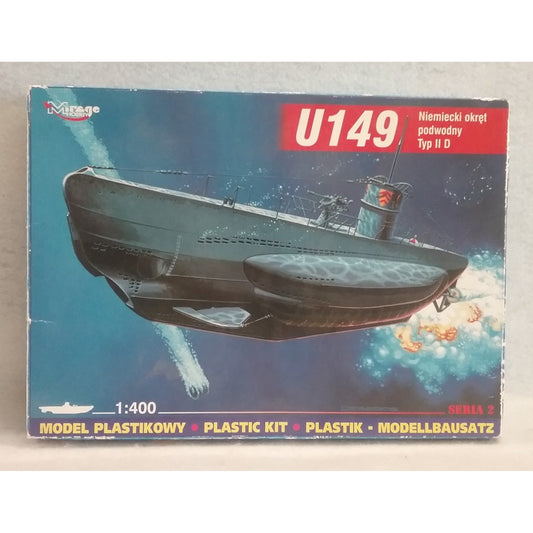 1/400 Scale Mirage Hobby No.40026 U149 Niemiecki okret podwodny Typ II D