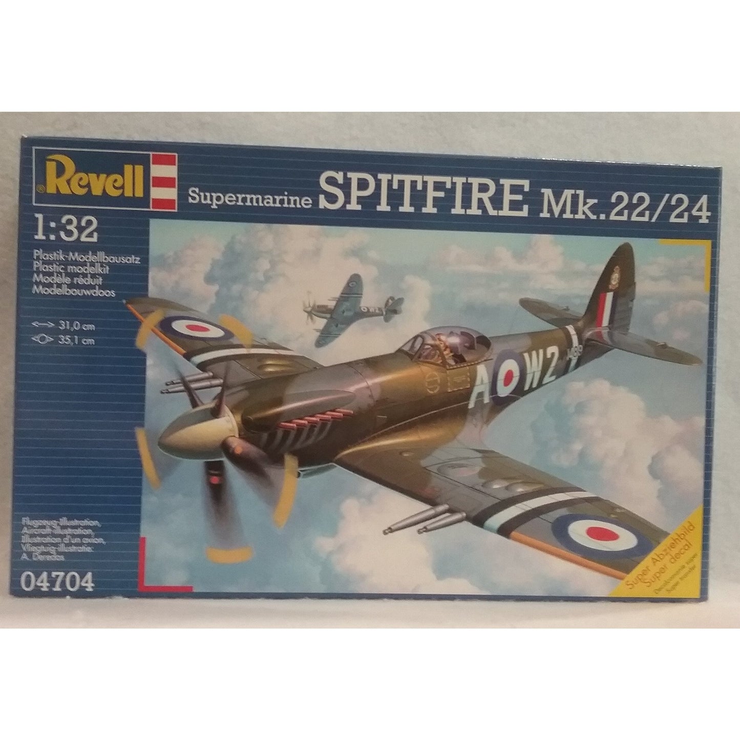 1/32 Scale Revell No.04704  Supermarine Spitfire Mk.22/24