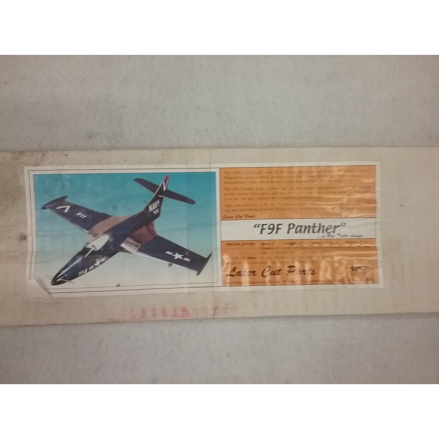 Dare Design Kit No.526EL "F9F Panther" Flying Model-GREAT PARTIAL KIT