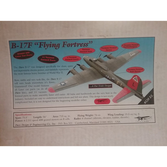 Dare Design  Kit No.520EL B-17F "Flying Fortress"  Flying Model