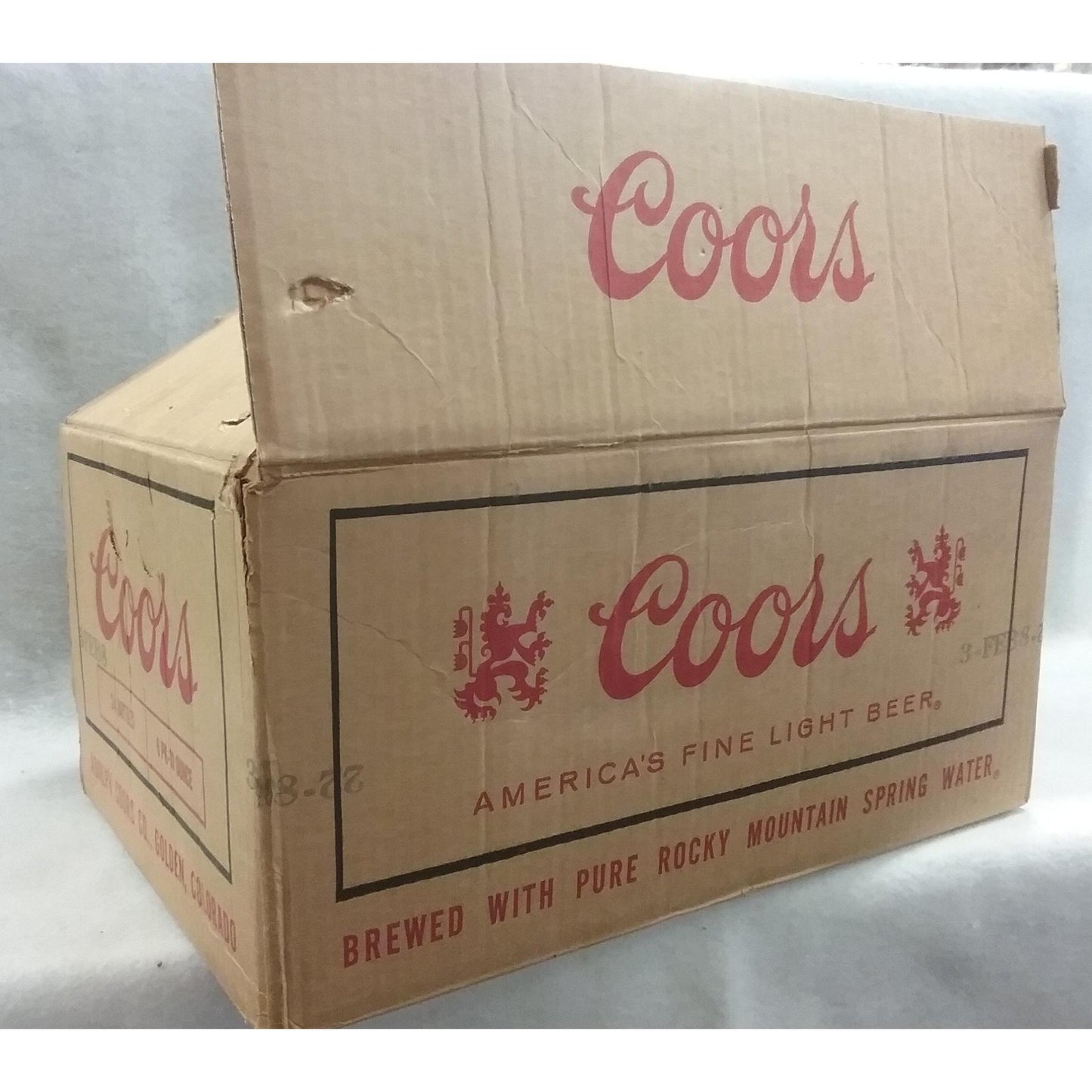 1972 Coors Beer 11oz packing box