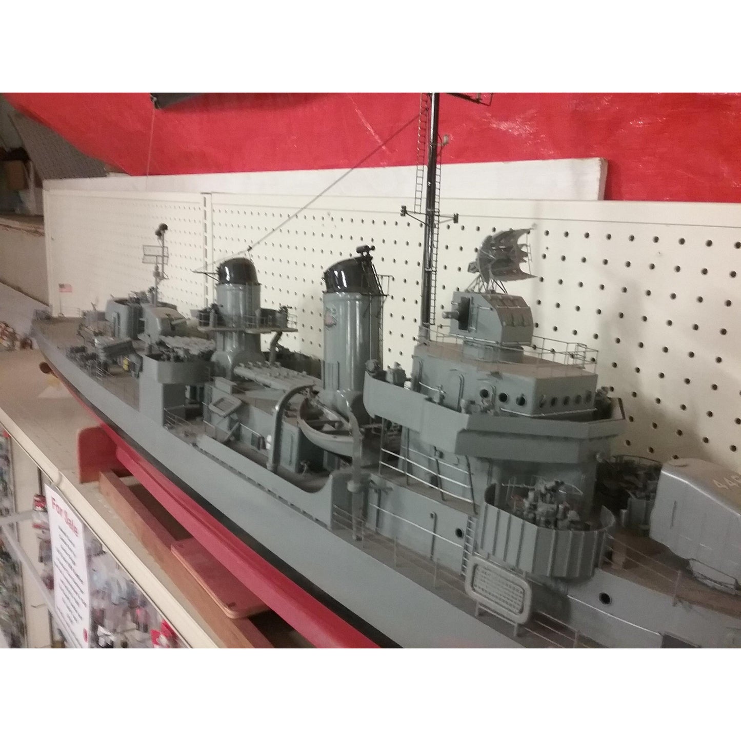 1/48 Scale Custom Scratch Built Remote Control USS Radford Destroyer - 8' long