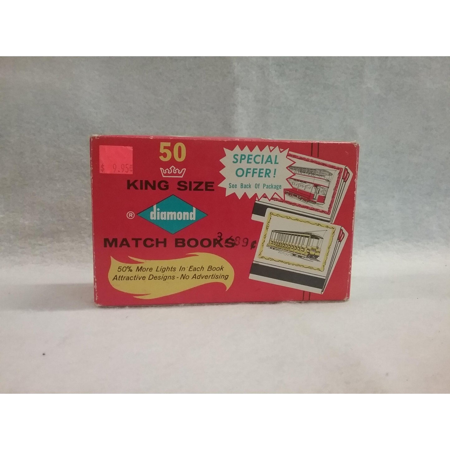 50 Kingsize Diamond Matchbooks "Trolley Car Memories"