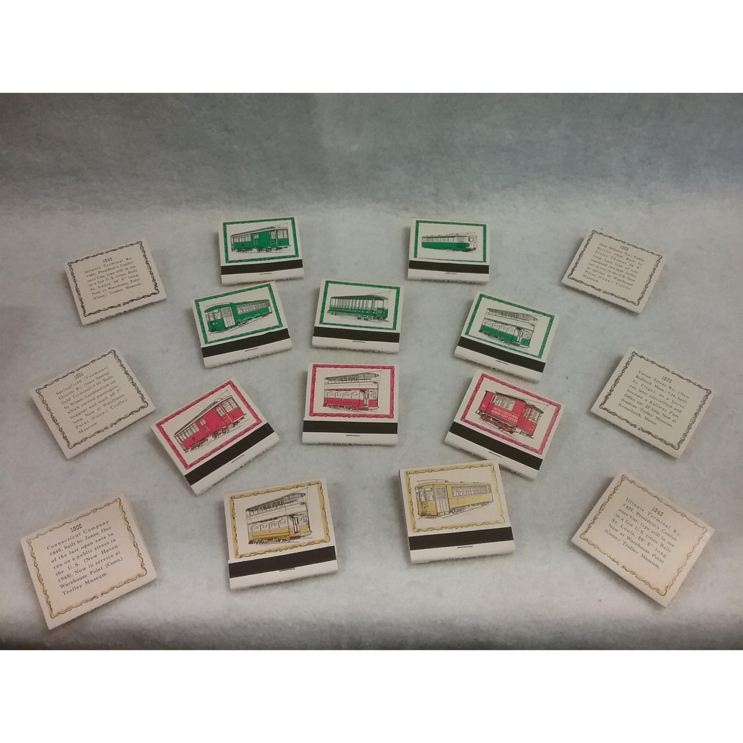 50 Kingsize Diamond Matchbooks "Trolley Car Memories"