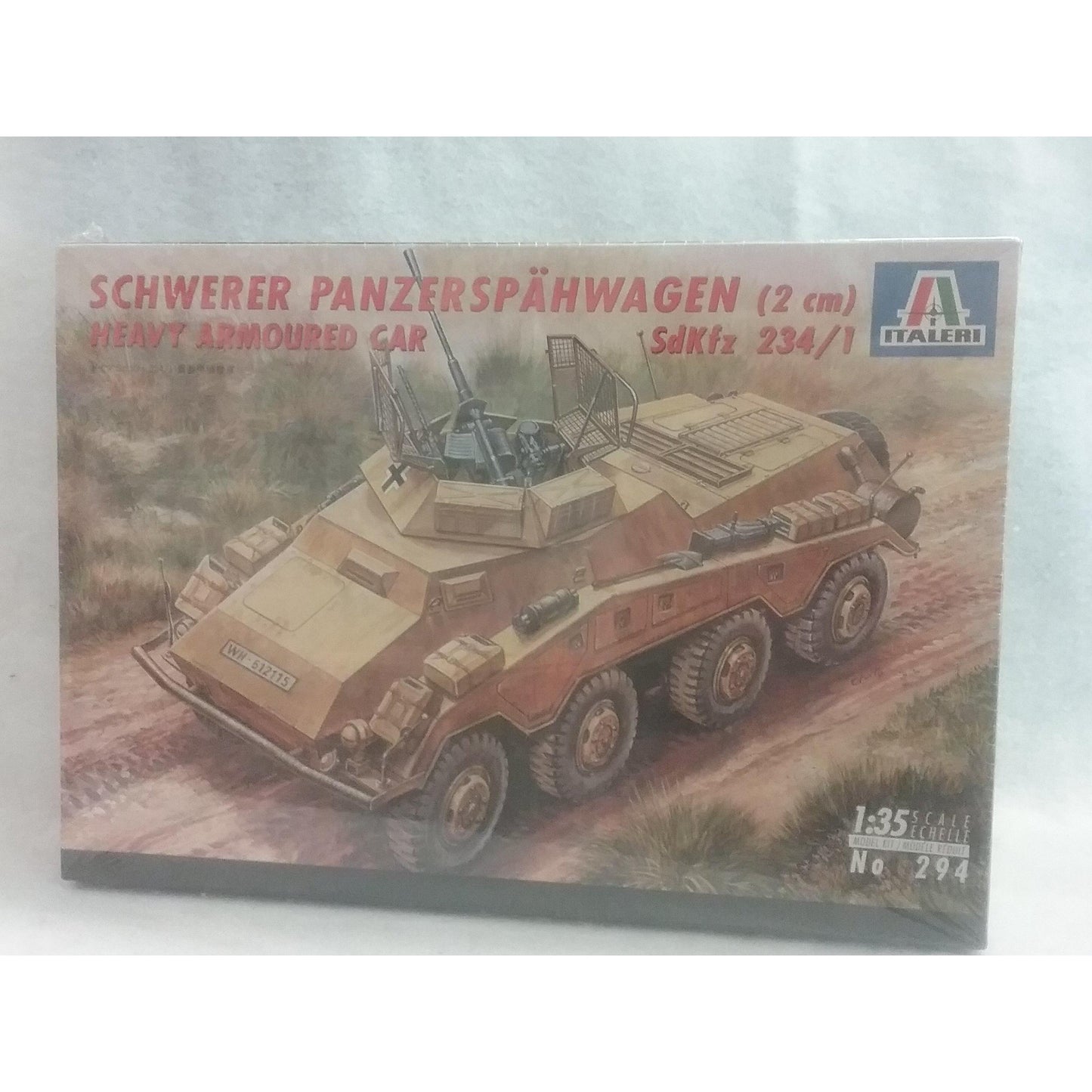 1/35 Scale Italeri No.294  Schwerer Panzerspahwagen (2cm) SdKfz 234/1