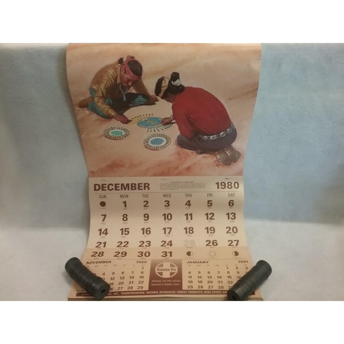 December 1980-81 Vintage Santa Fe Calendar