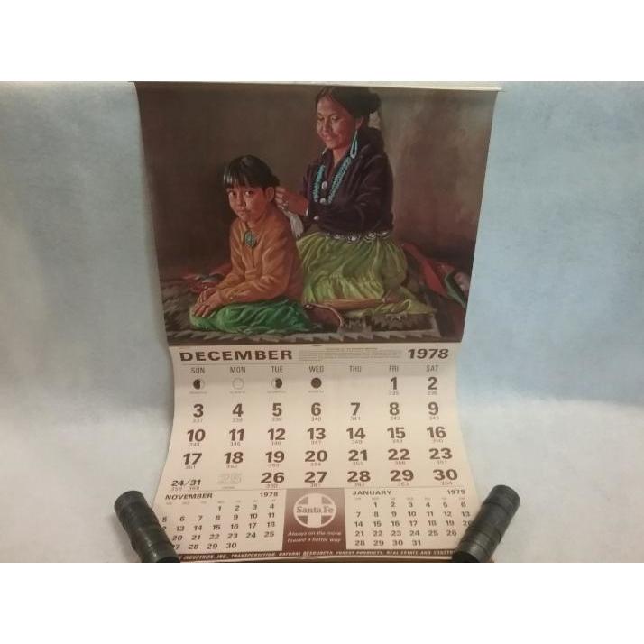 December 1978-79 Vintage Santa Fe Calendar