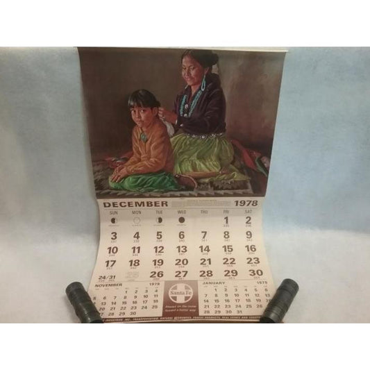 December 1978-79 Vintage Santa Fe Calendar