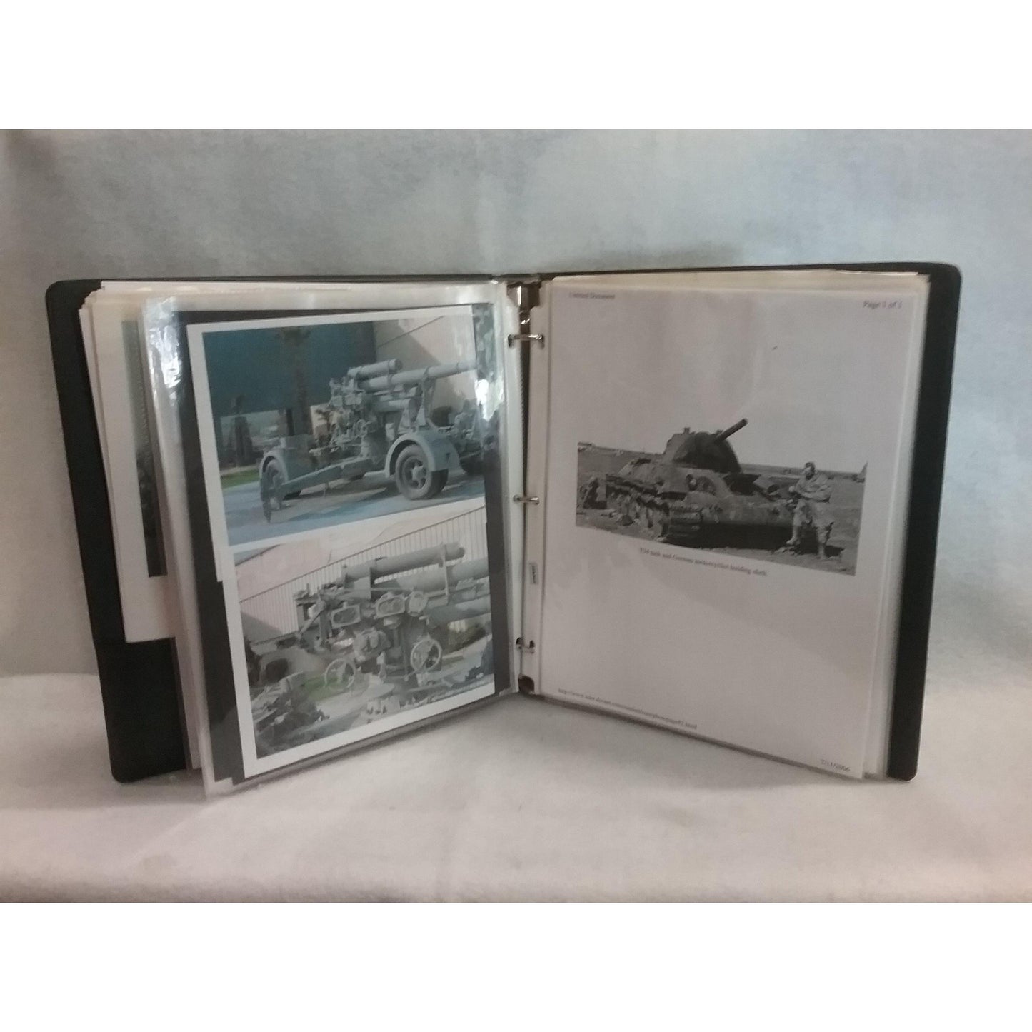 WWll German Ground Military Unit Homemade Reference Manual with pictures and spe