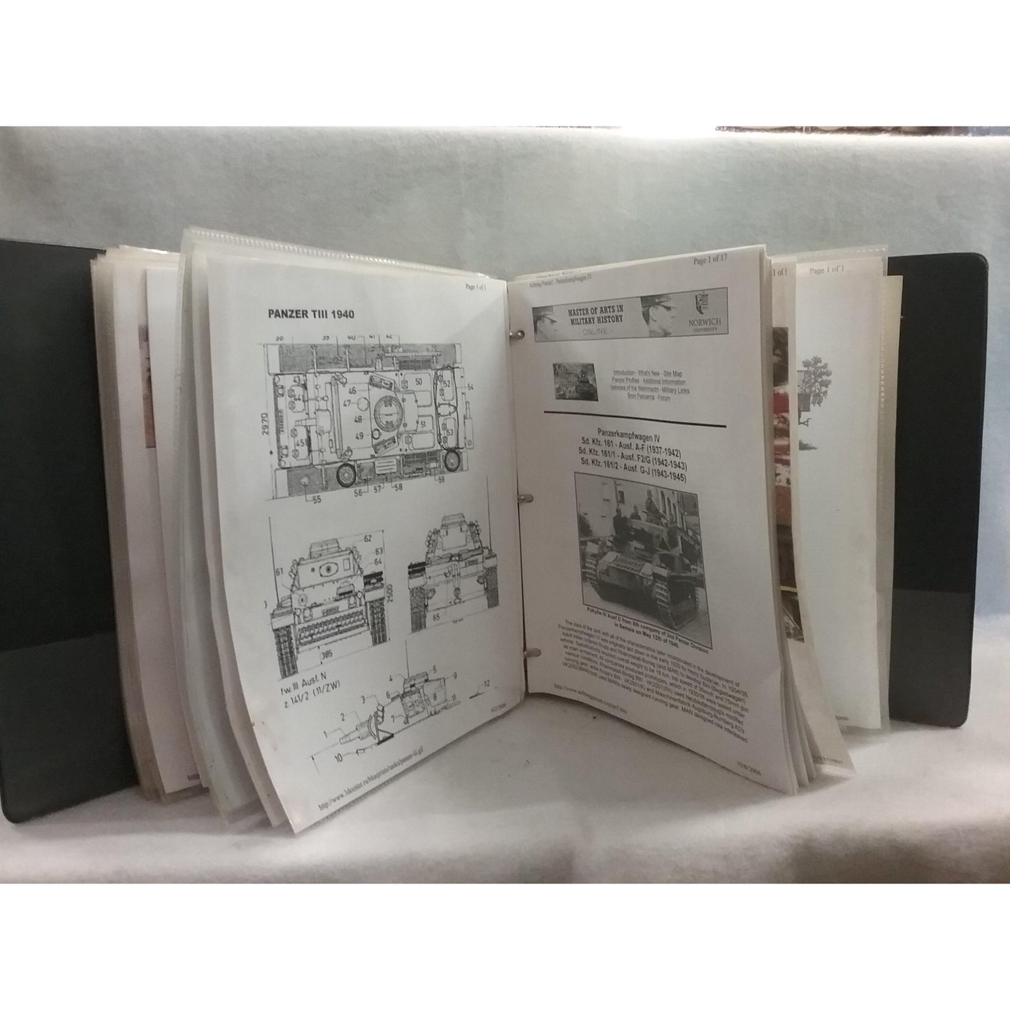 WWll German Military Homemade Reference Manual with pictures and specs