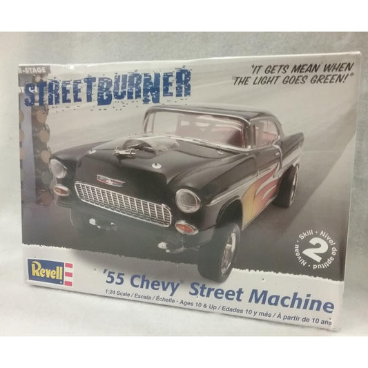 1/24 Scale  Revell No.85-2211   '55 Chevy Street Machine "Street Burner"