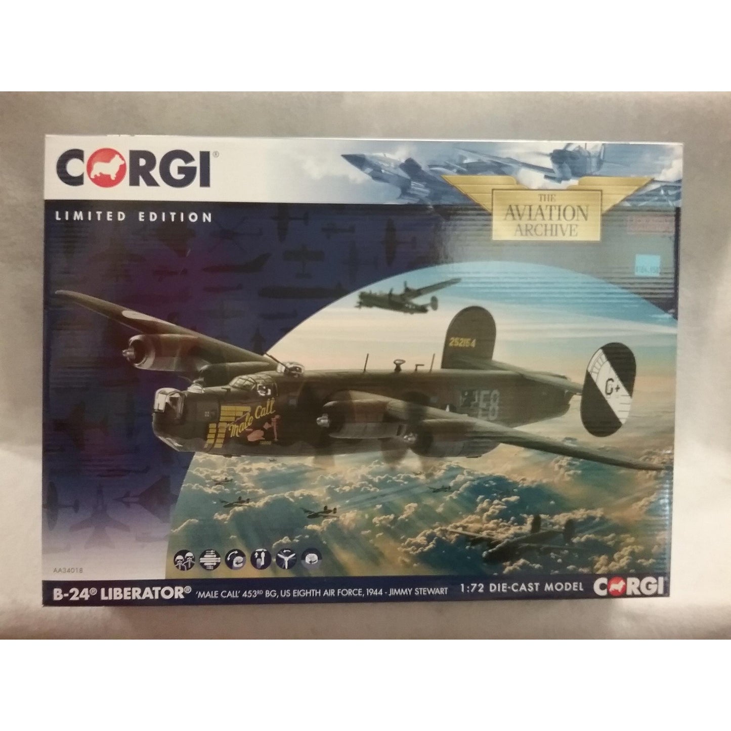 1/72 Scale Corgi No.AA34018  Die Cast  B-24 Liberator