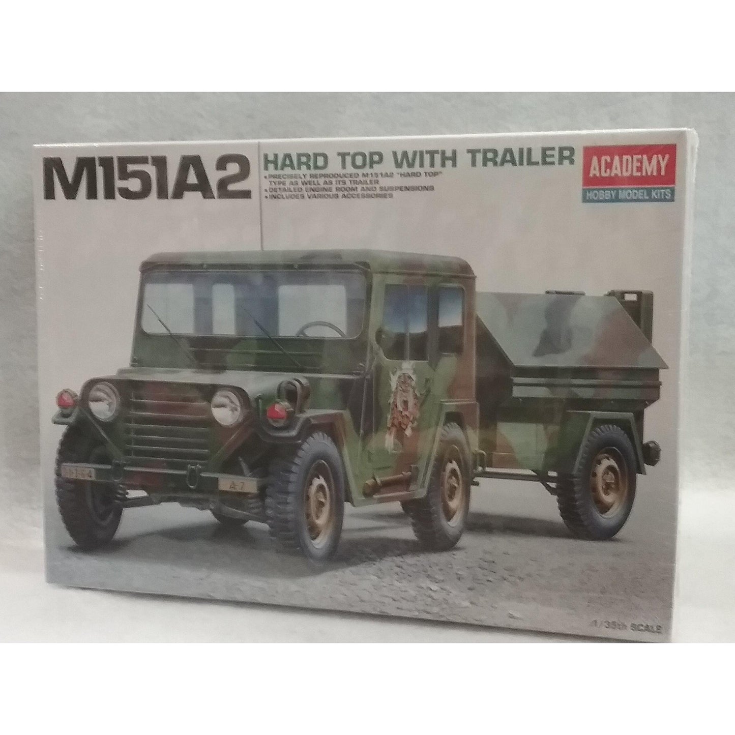 1/35 Scale Academy No.13012  M151A2 Hard Top With Trailer