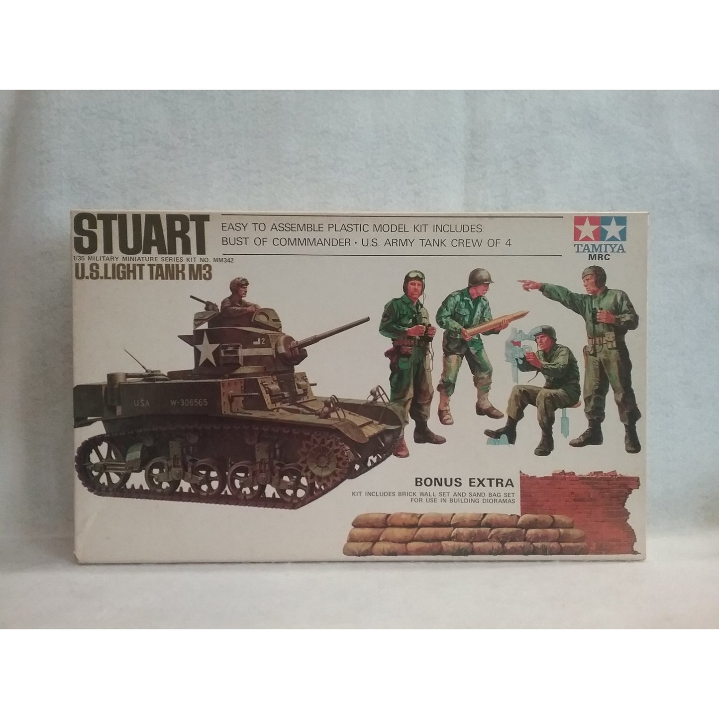 1/35 Scale Tamiya No.MM342 Stuart U.S. Light Tank M3