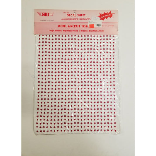 SIG Hobby No.DCM208 Model Airplane Trimcals Red Stars