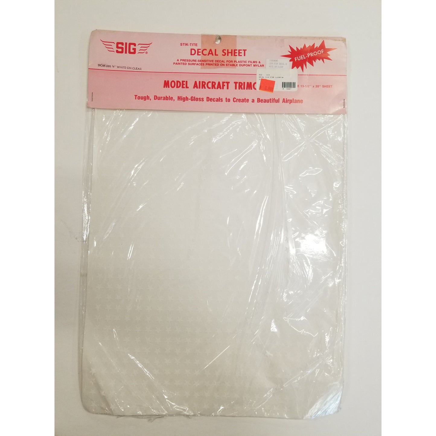 SIG Hobby  No.DCM205  Model Aircraft Trimcals - White Stars