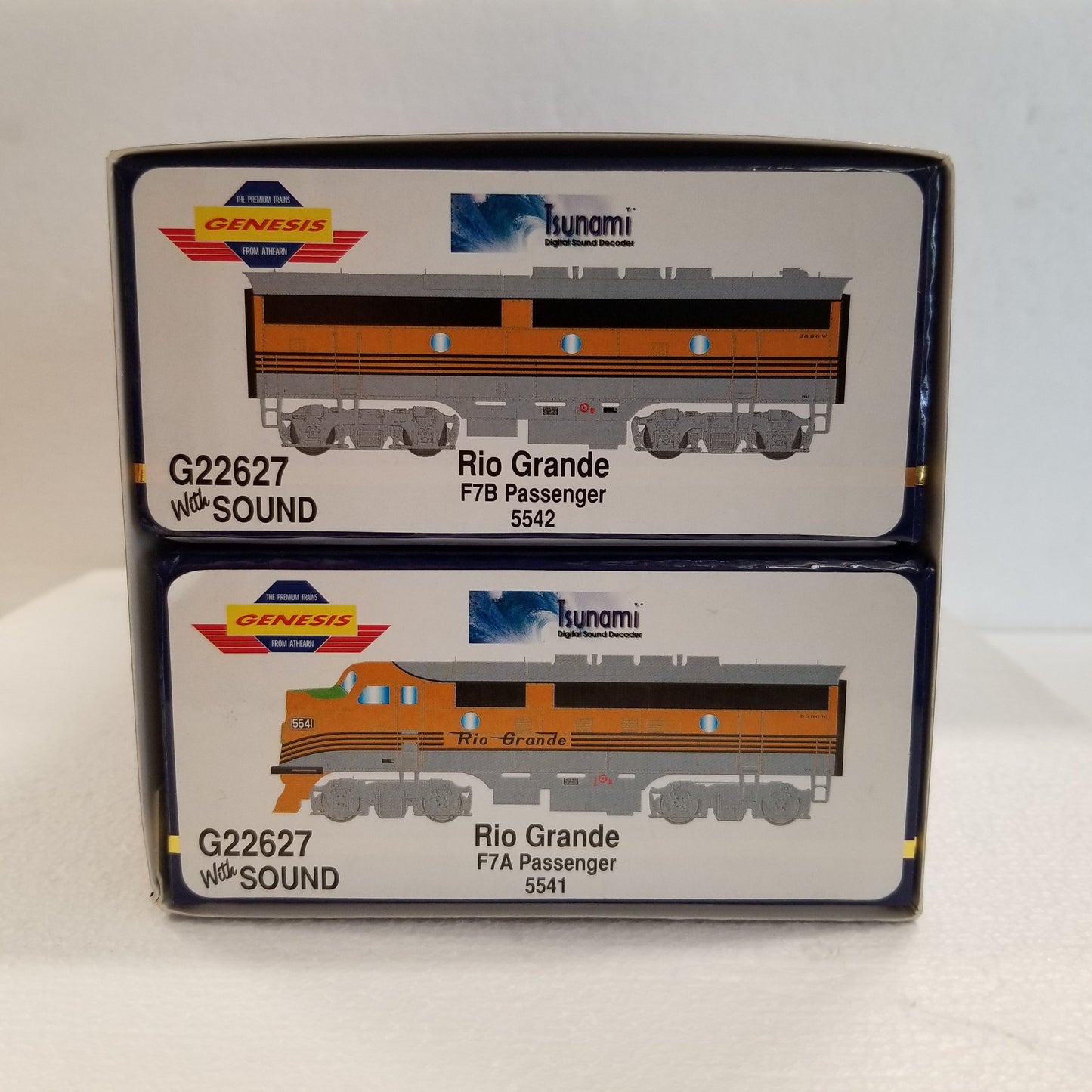 Athearn Genesis HO Scale F7A-F7B Rio Grande Locomotive Set with Tsunami Sound