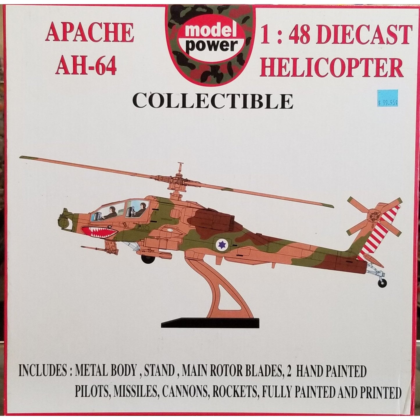 1/48 Scale Model Power No.6442 Apache AH-64 Helicopter